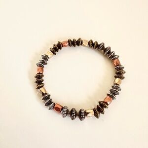 Elegant Mixed Metal Beaded Bracelet